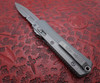 Microtech Glykon Automatic OTF Knife Natural Clear Apocalyptic Standard Bayonet  Blade, Black Aluminum Handle