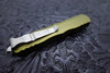 Microtech Dirac Automatic OTF Knife Stonewashed Double Edge Dagger Blade, OD Green Aluminum Handle