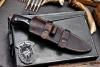 CFK Handmade ATS 34 Custom CAMEL BONE BISON HORN Hunting Skinner Camping Knife Scout Carry