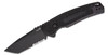 Kershaw Launch 16 AUTO Folding Knife CPM-M4 Black Cerakote Tanto Combo Blade, Black Aluminum Handles with Trac-Tec Inlays, Reversible Clip