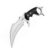 United Cutlery Hibben Karambit Fixed 5.375" Mirror Polished Blade, Black Micarta Handles, Leather Sheath