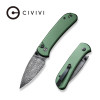 CIVIVI Qubit Button Lock & Thumb Stud Knife Aluminum Handle (2.98" Damascus Blade)