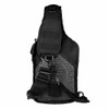 Rear view of the VISM sling bag showing padded mesh back and adjustable shoulder strap
