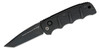 Boker Plus Automat Kalashnikov Automatic Folding Knife 3.35" D2 Black Tanto Standard Blade, Black Aluminum Handles