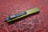 Microtech Ultratech Automatic OTF Black Double Combo Edge Dagger Blade, OD Green Aluminum Handle