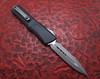 Microtech  Combat Troodon Gen III Automatic OTF Knife M390MK Apocalyptic Double Edge Dagger Blade, Black Deep Engraved Aluminum Handle