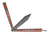 Dragonwing Dominator: XL Gladiator-Style Training Butterfly Knife with Dragon Design - Red