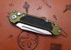 Microtech Automatic LUDT Gen III Stonewash Tanto Blade w/ OD Green Handle