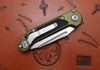Microtech Automatic LUDT Gen III Stonewash Tanto Blade w/ OD Green Handle
