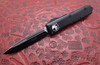 Microtech UTX-85 Tactical OTF Automatic Knife Black Drop Point Plain Blade and Black Aluminum Handle