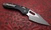 Microtech Stitch RAM-LOK Manual Folding Knife Apocalyptic Spear Point Combo Blade Black Fluted Aluminum Handle AXIS/Crossbar Lock