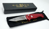 Piranha Fingerling Automatic Knife Red Serrated