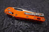 Microtech MSI RAM-LOK Manual Folding Knife Apocalyptic Modified Sheepsfoot Plain Blade, Orange Injection Molded Polymer Handles, AXIS/Crossbar Lock