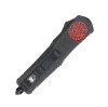 Cobratec Automatic OTF Medium FS-3 Thin Red Line Tanto Serrated Blade