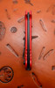 Microtech 2023 LUDT Gen III Automatic Folding Knife - Red Aluminum Handle Black Partial Serrated Blade