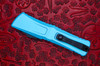 Microtech Combat Troodon Gen III OTF Automatic Knife - Turquoise Full Serrated Blade