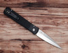 Pro-Tech 925-LTD Godfather Automatic Knife – Satin Blade, Black Jigged Aluminum, and Pearl Button