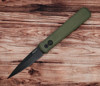 Pro-Tech Godfather Automatic Knife – Green Aluminum Handle with Black DLC Blade