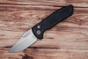 Pro-Tech Les George SBR Automatic Knife – LG401 Stonewashed Blade with Black Aluminum Handle