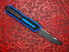 Microtech Scarab II Gen III Automatic OTF Spine Fluted S/E Tactical Standard Blade w/ Blue Handle