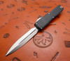 Microtech Ultratech ZBP (Zero Blade Play) Automatic OTF Knife Stonewashed Double Edge Dagger Blade with Reversible Clip