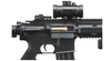 Double Eagle M804A2 AEG Plastic Gear MK416 RIS Retractable Stock, Red Dot Scope, Flashlight & Laser w/ Pressure Switch