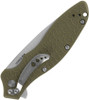 Kershaw Oso Sweet Assisted Flipper Knife Satin Plain Blade, OD Green GFN Handles