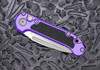 Microtech LUDT Gen III – Purple Handle, Apocalyptic Partial Serrated Drop Point Blade
