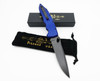 Piranha Predator Blue Tactical Serrated Automatic Knife