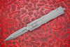Microtech Dirac Delta OTF Knife – Apocalyptic Double Edge Dagger, Natural Clear Aluminum Handle