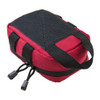 Bottom angle showing zipper detail, carry handle, and reinforced stitching on the base