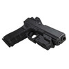 Glock-style pistol equipped with the Vism Compact Green Laser