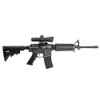 Scope mounted on AR-15 rifle for scale and fit