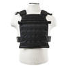 Front view of black Vism Fast Plate Carrier with MOLLE webbing and loop panel Front view of black Vism Fast Plate Carrier with MOLLE webbing and loop panel