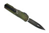 Outbreak-finished M390MK double-edge dagger blade with signature series markings.