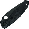 Spyderco Resilience closed, highlighting the black clip and textured handle grip pattern.