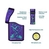 Detailed diagram showing Baton 4 flashlight, charging case, and LED lens structure
