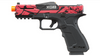 Right-side profile of the Poseidon CSI XG8 Gas Blowback Pistol with red/black anodized aluminum slide. Right-side profile of the Poseidon CSI XG8 Gas Blowback Pistol with red/black anodized aluminum slide.