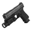 Image 5: Glock pistol equipped with VISM VAPTF flashlight from front-left angle.