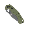 Front closed view of OD Green Ryker auto knife