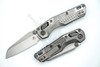 Microtech Marfione Select MSI RAM-LOK folding knife open showing stonewashed M390MK modified sheepsfoot blade