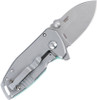 CRKT Squid Compact frame lock side view with stainless steel handle and pocket clip