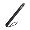 Snake Eye Tactical 16 inch expandable baton in closed position with textured rubber handle and wrist lanyard