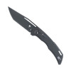 Primary Image: CobraTec Koa automatic knife with black G10 handle and 3.5 inch black titanium coated D2 tanto blade open