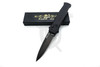 Piranha Bodyguard Automatic Knife Black Tactical Plain Blade