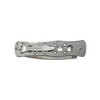 CK6AEU lock back knife folded showing silver aluminum handle and stainless pocket clip.