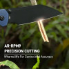 Wharncliffe blade performing precision cutting on wood branch.