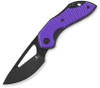 Bestechman Triassic BMK17C folding knife with black PVD drop point blade and purple G-10 handle open