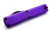 Closed front view highlighting purple contoured aluminum chassis.