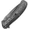 Kershaw Starter 1301BW closed knife showing deep carry clip and BlackWash handle finish